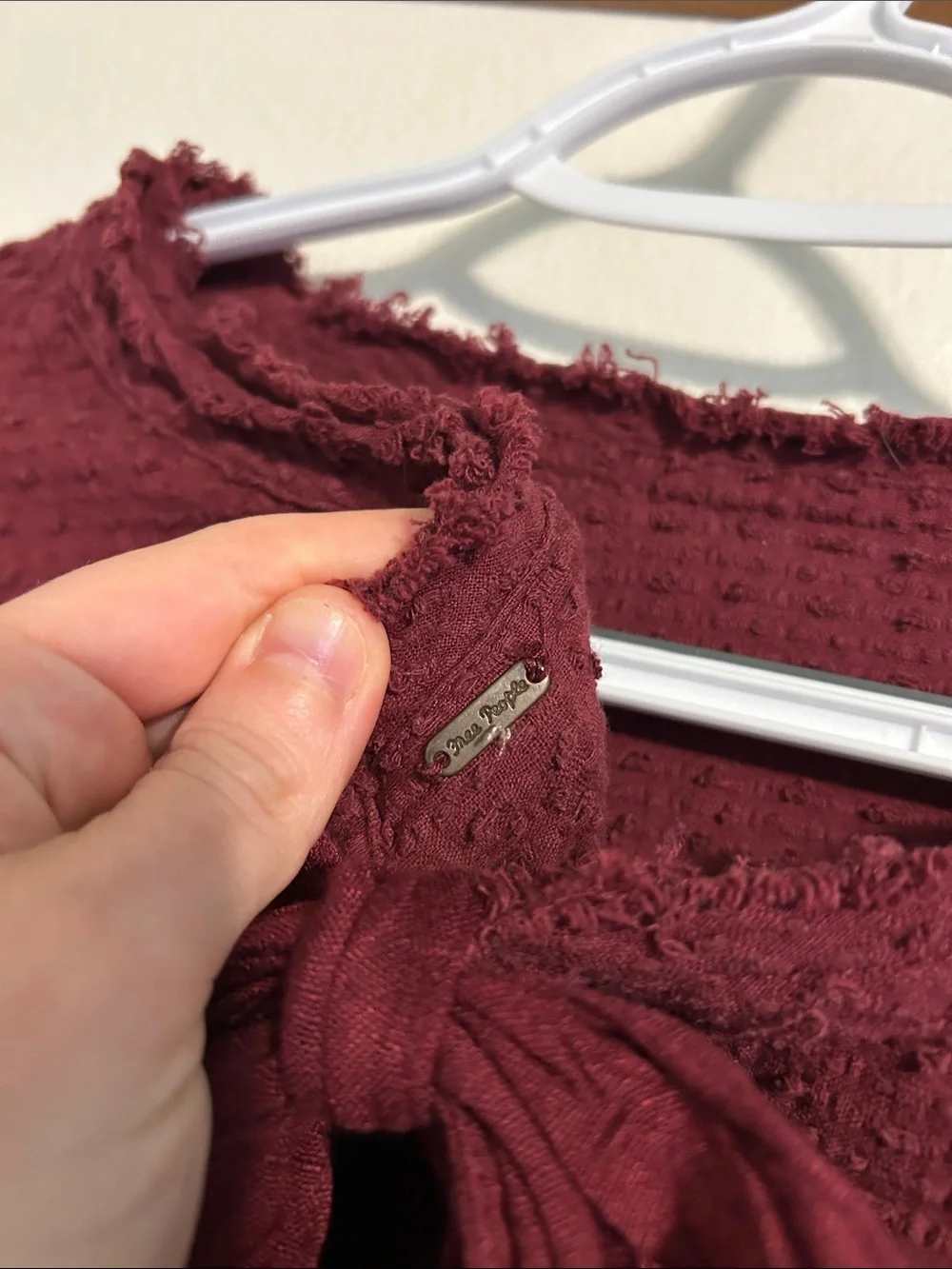 Free People Long Sleeve Textured Top Size Unknown